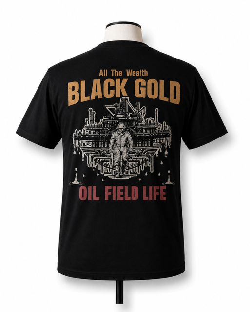 Black Gold, Oil Field T-Shirt